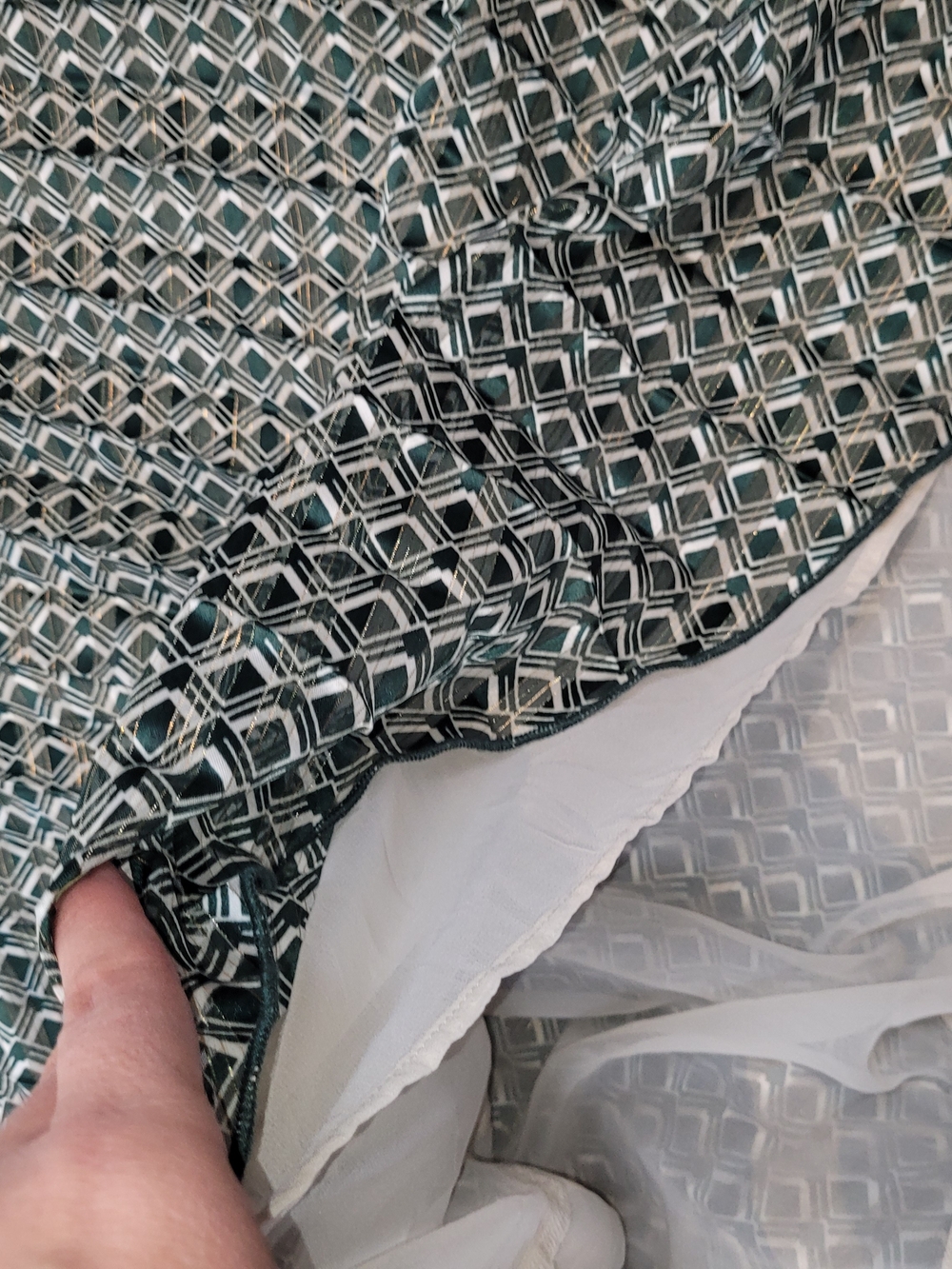 H&M Green Geometric Maxi Skirt - Picture 5 of 12